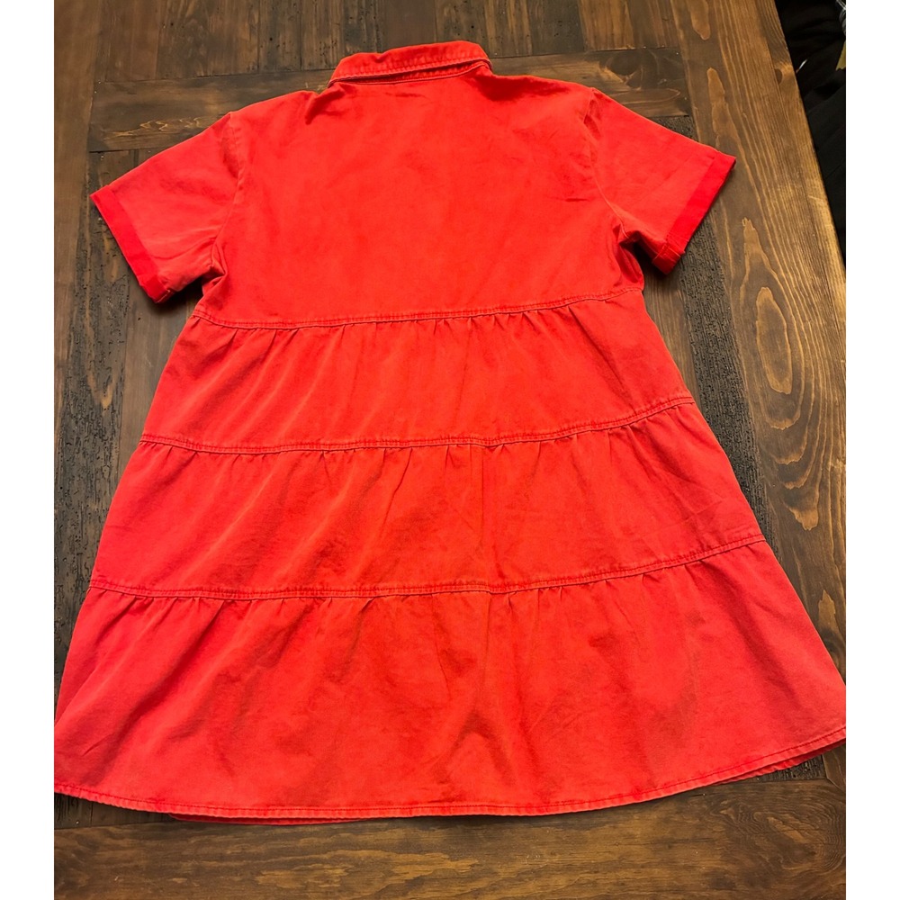 Red Denim Babydoll Dress, Women's size 2XL - Picture 3 of 4